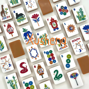 Ensemble de Mahjong Américain Pliable de Luxe, 160 Tuiles, Écologique, Comprend des Accessoires de Mahjong <span class=keywords><strong>Gratuits</strong></span> pour <span class=keywords><strong>les</strong></span> Jeux de Table - Product Image 3