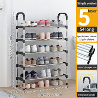 Étagère à chaussures multifonctionnelle en métal Cedar Space à 5/6 niveaux, organisateur de chaussures décontractées pour salon et chambre, idéal pour sacs et garage