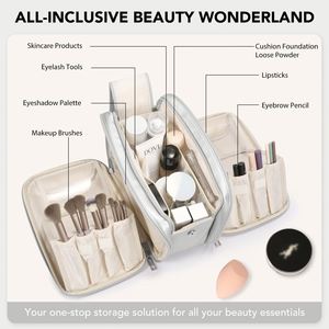 Large Capacity Cosmetic Bags for Women, Large Opening Waterproof Storage Toiletry Bags, Make up Bag for Traveling - Product Image 2