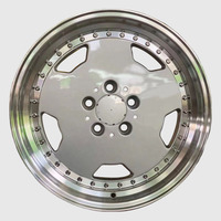 Jantes en alliage d'aluminium polies style rétro à déport profond 8J 9J 9.5J 5x112 pour voitures 17 18 pouces