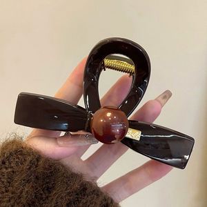 Crystal Hair <b>Clip</b> for Women Autumn/Winter High-End Shark Design Handmade Thin Back-of-Head 2024 New Arrival Gift - Product Image 1