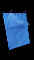 Sac en plastique HDPE à soufflets latéraux avec tube en plastique pour équipement d'emballage automatique