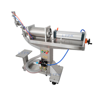Machine de dosage de liquides semi-automatique à piston vertical pneumatique pour eau pure, huiles essentielles comestibles et liquides à faible viscosité en pots