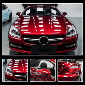 SAKUTA Haute Qualité <span class=keywords><strong>Dragon</strong></span> Sang Rouge Liquide Métal Film changeant de couleur PET Anti-Rayures Corps Couleur Autocollant De Voiture Vinyle Wrap Films - Product Image 2