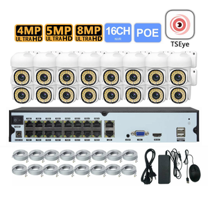 ชุดกล้องวงจรปิด TSEye 4K 16CH 8MP NVR พร้อมกล้อง POE 16 ตัว ระบบกล้องวงจรปิดรักษาความปลอดภัย มองเห็นภาพสีในเวลากลางคืน มาตรฐานกันน้ำ IP66 - Product Image 1
