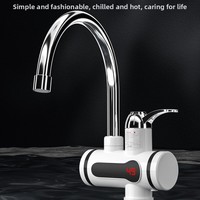 Robinet électrique instantané à double usage pour le chauffage de la baignoire Affichage LED de la température de l'eau chaude et froide Plastique Classe d'efficacité énergétique