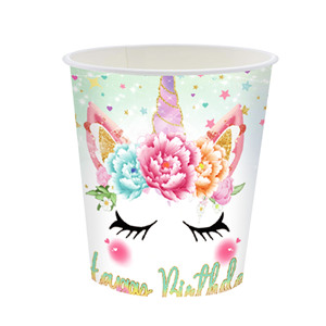 Unicorn Themed Party Supplies Set <b>Disposable</b> <b>Plates</b> Cups Napkins Utensils Birthday Decoration Kids Party Kit - Product Image 5