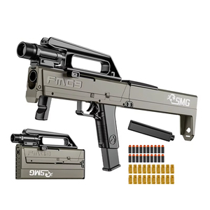 HW TOYS <span class=keywords><strong>Pistola</strong></span> Giocattolo Pieghevole FMG9 a Trasformazione con Espulsione del Bossolo, Proiettili Morbidi, Giochi all'Aperto per Bambini, Idea Regalo - Product Image 1