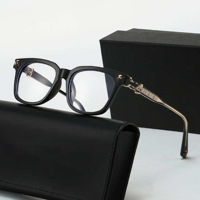 Retro Optical Frame Women Anti Blue Light Glasses High Quality Acetate Metal Pin Structure Square Designer Eyeglasses Frames Men