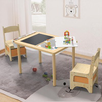 Ensemble de table et de chaises sensorielles pour enfants 5 en 1, table de jeu avec eau et sable, avec bacs de rangement pour les tout-petits de 1 à 3 ans