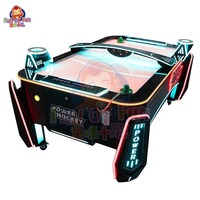 Machine de jeu de hockey sur air multi-balles, directement de l'usine, avec lanceur de balles automatique et éclairage LED spectaculaire pour centre d'arcade