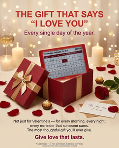 Cadeau de la Saint-Valentin Intelevia, calendrier intelligent, <span class=keywords><strong>carte</strong></span> de message d'amour, écran E-Ink de 7 pouces, Wi-<span class=keywords><strong>Fi</strong></span>, rappel automatique des jours fériés, météo en temps réel, envoi - Product Image 4