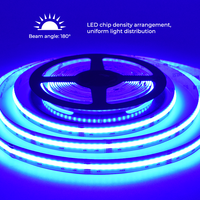 Bande LED COB RGBW Flexible 12MM 896 LED 16W DC24V, Coupeur de Bande LED COB, Décorative Intérieure pour Éclairage de Scène ou KTV