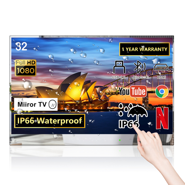 32 Inches Mirror Waterproof LED Smart Touch TV