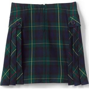 Falda pantalón a cuadros para niñas FOXA, uniforme escolar por encima de la rodilla, con pliegues laterales, tela tejida - Product Image 3