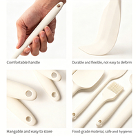 Set Spatula Silikon Ramah Lingkungan 6 Pcs Tahan Panas Anti Lengket Aman untuk Mesin Cuci Piring Pegangan Ergonomis untuk Alat Panggang