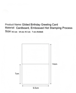 Tarjeta de Cumpleaños con Estampado en Relieve, Floristería, Panadería, Regalo para Novio, Novia, Tarjeta Pequeña, Bendición de Cumpleaños, Simple - Product Image 6