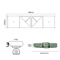 Paravent de camping automatique, pare-vent portable pour caravane, écran d'intimité avec fenêtres transparentes pour pique-nique