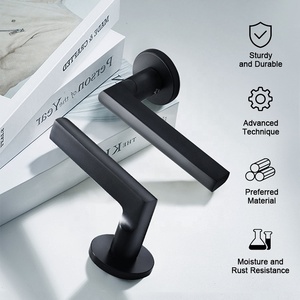 Mode chambre porte poignée <span class=keywords><strong>serrure</strong></span> solide alliage <span class=keywords><strong>d</strong></span>'aluminium noir <span class=keywords><strong>intérieur</strong></span> chambre porte poignées <span class=keywords><strong>serrure</strong></span> - Product Image 5