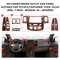 Vente en gros d'usine, style OEM, couvercle de tableau de bord de voiture pour TOYOTA FORTUNER Hilux VIGO 2008, climatisation manuelle, garniture intérieure en bois de pêche