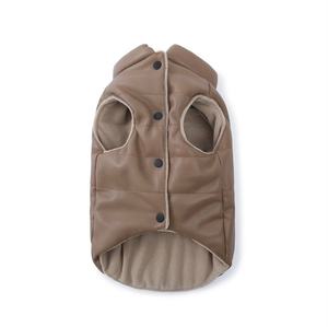 Qiqu Zoohandlung Zubehör Klassische Umweltfreundliche Luxuriöse Winter-Warme Ärmellose PU-Weste für Katzen - Product Image 4