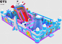 Nouveau design Parcours d'obstacles gonflable, Grande structure de jeu gonflable pour parc d'attractions, avec toboggan, pour location événementielle