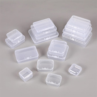 Boîte de rangement carrée transparente en PP pliable et personnalisable pour l'emballage créatif, l'emballage de haricots et les outils de quincaillerie