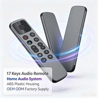 Control Remoto de Audio para el Hogar JCXK de 17 Teclas, Control Remoto Inalámbrico de Plástico ABS para Sistema de Audio, Suministro de Fábrica Personalizado OEM ODM
