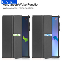 CYKE Housse de tablette à trois volets 11.2 pouces étui de protection en cuir Pu pour Lenovo TAB P11 Pro Gen 11.2 pouces