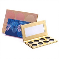Boîte d'emballage de palette de fards à paupières vide en carton imprimé 6 compartiments, palette de maquillage personnalisée, palette de blush, palette de rouge à lèvres