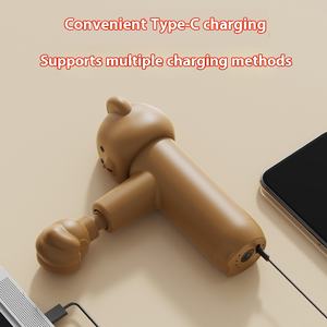 Dispositivo di Massaggio a Percussione per la Cura del Corpo a Casa, Strumento Elettrico Portatile per Massaggi, 4 Velocità, Mini Pistola per Massaggi a Forma di Orsetto - Product Image 5