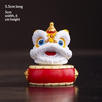 Ornement rotatif créatif tête de lion style chinois, décoration de table à thé, figurine de thé, artisanat, cadeau d'anniversaire