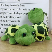 Porte-clés tortue de mer verte en peluche douce en gros, porte-clés tortue en peluche mignon, breloques de sac, cadeaux pour enfants, logo personnalisé, fournisseurs OEM ODM