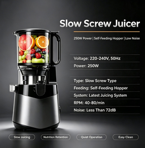 Extractor de Jugos de Presión en Frío de Masticación Lenta, <span class=keywords><strong>Licuadora</strong></span> con Boca de Alimentación Grande y Motor Silencioso, <span class=keywords><strong>Licuadora</strong></span> de Frutas y Verduras para el Hogar y la Cocina - Product Image 6