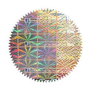 Autocollant en PVC découpé à la forme, imperméable, en PET et PP, logo personnalisé, autocollant permanent pour aliments, médicaments, bougies, hologramme, boîte, estampage à chaud - Product Image 3