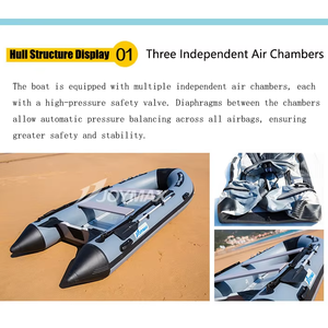 Kayak Gonfiabile in PVC Pieghevole e Resistente per Viaggi e Pesca su Laghi e Fiumi, Vendita Calda CE ODM - Product Image 3