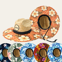 Sombreros de Paja con Logotipo Personalizado, Sombreros Americanos de Paja, Sombreros de Paja para Surfistas y Socorristas, Marca Natural, Sombrero de Paja de Verano para Playa, para Hombre y Mujer