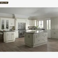 Balom Modern Modular White Kitchen Cabinet with Kitchen Island