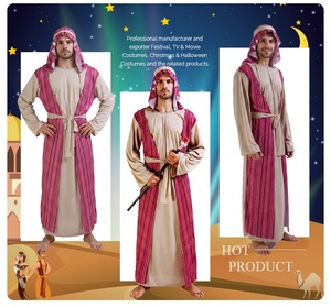Disfraz <span class=keywords><strong>de</strong></span> Príncipe Árabe para Fiesta <span class=keywords><strong>de</strong></span> Disfraces <span class=keywords><strong>de</strong></span> Halloween, Conjunto <span class=keywords><strong>de</strong></span> Túnica, Disfraz <span class=keywords><strong>de</strong></span> Pastor del Medio Oriente - Product Image 5