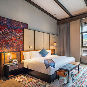 ชุดเฟอร์นิเจอร์ห้องนอนโรงแรมระดับพรีเมี่ยมเตียงคู่5ดาว2เตียงตามสั่ง - Product Image 1