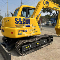 Excavatrice sur chenilles d'occasion KOMATSU PC60, 6 tonnes, pour préparation de chantier, machines de construction, exportateur PC70 PC56 PC78US à vendre