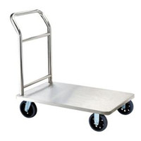 Carretilla de Plataforma de Acero Inoxidable 304, Carretilla de Mano con Plataforma Plana, Carro de Mano Plano