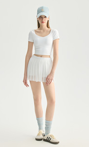 Top de Ballet para <span class=keywords><strong>Mujer</strong></span>, Ajustado, con Cuello en V, para Yoga, Pilates, Ejercicio, con Lazos <span class=keywords><strong>y</strong></span> Mangas Cortas - Product Image 6