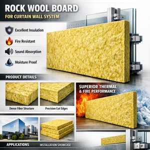 Panneau en <span class=keywords><strong>laine</strong></span> <span class=keywords><strong>de</strong></span> roche haute densité ignifuge Airgeltech A1 pour murs-rideaux et isolation des bâtiments - Product Image 5