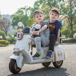 Running Children Electric Motorcycle Tricycle Rechargeable Dual Drive Remote Control Toy Car 03 Magnolia - Product Image 5