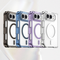 Coque de téléphone sans fil antichoc en gel PC, chargeur magnétique puissant, pare-chocs TPU PC transparent pour iPhone Duo
