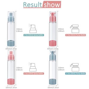 Botella de Lujo Personalizada Vacía con Bomba Airless de PP/Acrílico, Esmerilada, para Crema, Loción, Suero Cosmético, de 15ml, 30ml, 50ml, 100ml, con Impresión Serigrafiada - Product Image 3