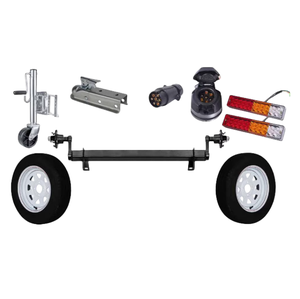 Pièces de <span class=keywords><strong>remorque</strong></span> de bateau bricolage kit complet accessoires de <span class=keywords><strong>remorque</strong></span> légers assemblage avec essieu de torsion <span class=keywords><strong>roue</strong></span> pneu jockey <span class=keywords><strong>roue</strong></span> coupleur prise - Product Image 4