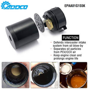 ADDCO - EPMAN Baffled Oil Catch Can Tanque de depósito Universal con válvula de drenaje <span class=keywords><strong>2</strong></span> puertos Aluminio EPAA01G155K - Product Image 5