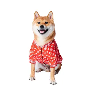 GMTPET New Product Designer Dog Coat Pupreme Dog Jacket Dog Clothes French Bulldog Fashion Winter Red Pet Apparel & Accessories